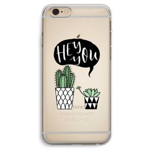 Hey you cactus: iPhone 6 Plus / 6S Plus Transparant Hoesje