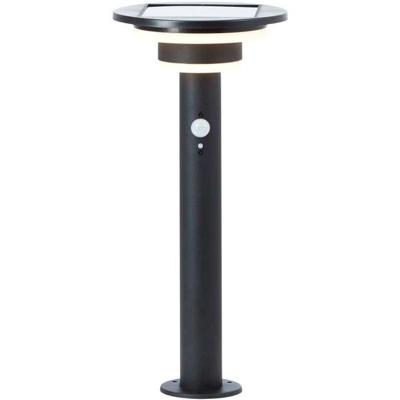 Buitenterminal - BRILLIANT - GARVINA - LED en solar - Bewegingsmelder - Roestvrij staal en kunststof - 4 W - Zwart