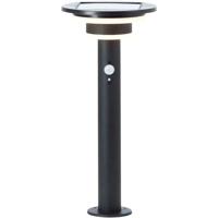 Buitenterminal - BRILLIANT - GARVINA - LED en solar - Bewegingsmelder - Roestvrij staal en kunststof - 4 W - Zwart