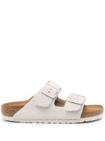 Birkenstock claquettes Arizona en daim - Blanc - thumbnail