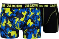 Zaccini boxershort 2-pack blue camo, black and lime - thumbnail