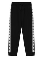 Dolce & Gabbana Kids pantalon de jogging en coton à bande logo - Noir - thumbnail