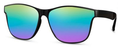 CWI zonnebril vlinder unisex ca. 3 zwart/regenboog CWI zonnebril vlinder unisex ca. 3 zwart/regenboog