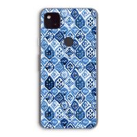 Blauw motief: Google Pixel 4a 5G Transparant Hoesje