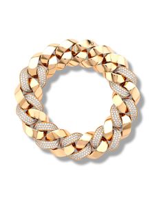 Pragnell bracelet médium en or rose 18ct et diamants - Blanc
