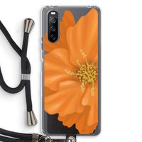 Orange Ellila flower: Sony Sony Xperia 10 III Transparant Hoesje met koord