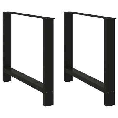Salontafelpoten 2 st 90x(72-73) cm staal zwart