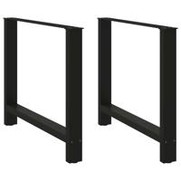 Salontafelpoten 2 st 90x(72-73) cm staal zwart