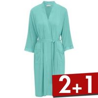 Damella Viscose Plain Lace Robe