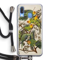 Carolinaparkiet: Samsung Galaxy A40 Transparant Hoesje met koord