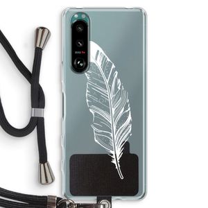 Pluim: Sony Xperia 5 III Transparant Hoesje met koord