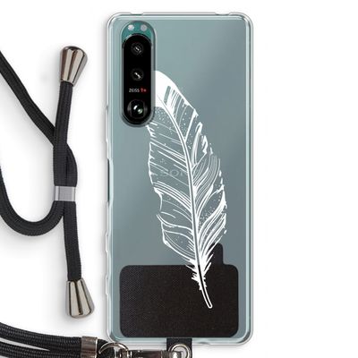 Pluim: Sony Xperia 5 III Transparant Hoesje met koord