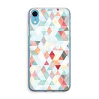 Gekleurde driehoekjes pastel: iPhone XR Transparant Hoesje