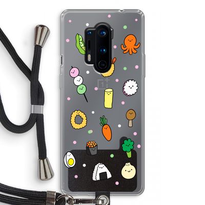 Happy bento friends: OnePlus 8 Pro Transparant Hoesje met koord