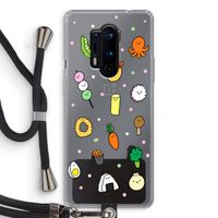 Happy bento friends: OnePlus 8 Pro Transparant Hoesje met koord