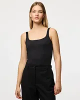 Bodystocking - Seamless PCecho - Naadloze body zonder mouwen - Brede bandjes - Schijnt niet door -Zwart