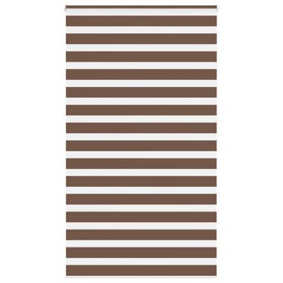 VidaXL Zebra rolgordijn 135x200 cm stofbreedte 130,9cm polyester bruin