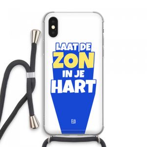 Laat de zon in je hart: iPhone XS Max Transparant Hoesje met koord