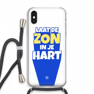 Laat de zon in je hart: iPhone XS Max Transparant Hoesje met koord
