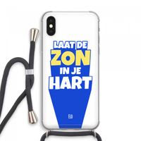 Laat de zon in je hart: iPhone XS Max Transparant Hoesje met koord