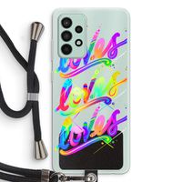 Loves: Samsung Galaxy A52s 5G Transparant Hoesje met koord Loves: Samsung Galaxy A52s 5G Transparant Hoesje met koord