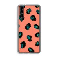Pink Cheetah: Samsung Galaxy S21 Plus Transparant Hoesje Pink Cheetah: Samsung Galaxy S21 Plus Transparant Hoesje