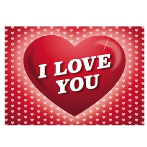 Romantische Valentijnskaart I Love You ansichtkaart met hartjes   -