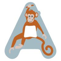 Small Foot - houten dieren kinderletter - a