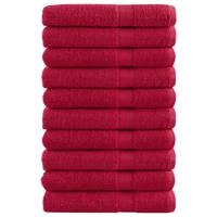 Saunadoeken 10 st 600 g/m 80x200 cm 100% katoen rood - thumbnail