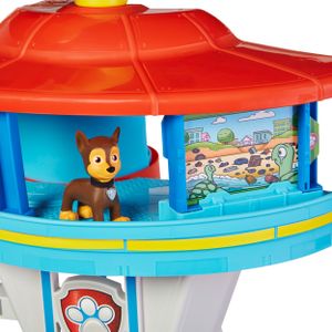 PAW Patrol - Uitkijktoren-speelset met voertuigwerper 2 Chase-actiefiguren de politieauto van Chase en accessoires