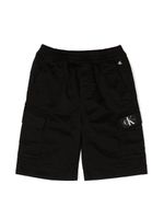 Calvin Klein Kids bermuda à patch logo - Noir