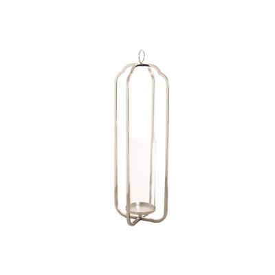 Kaarshouder Home ESPRIT Zilverkleurig Kristal Staal 21 x 21 x 62 cm