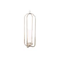Kaarshouder Home ESPRIT Zilverkleurig Kristal Staal 21 x 21 x 62 cm