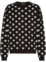 Dolce & Gabbana logo-print cotton-blend sweatshirt - Noir - thumbnail