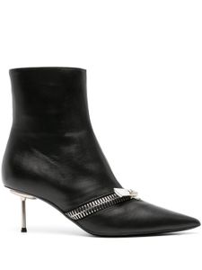 Coperni bottines Zip 60 mm en cuir - Noir