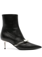 Coperni bottines Zip 60 mm en cuir - Noir