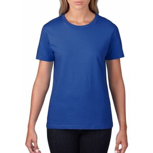 Basic ronde hals t-shirt blauw voor dames 2XL (44/56)  -