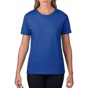 Basic ronde hals t-shirt blauw voor dames