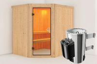 Karibu | Lilja Sauna | Bronzeglas Deur | Kachel 3,6 kW Externe Bediening - thumbnail