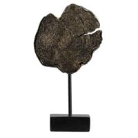 Leen Bakker - Ornament Boomstam - - 31x17x6,5 Cm - Polyresin - Zwart