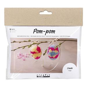 Creativ Company Mini Hobbyset Pompom Ei, 2st.