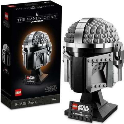LEGO 75328 Star Wars The Mandalorian Helmet Collectible Model Kit om te bouwen, versieren en cadeau te doen voor volwassenen