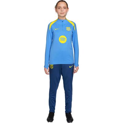 Nike FC Barcelona Strike Trainingspak 1/4-Zip 2025-2026 Kids Lichtblauw Donkerblauw Felgeel