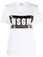 MSGM t-shirt en coton à logo imprimé - Blanc