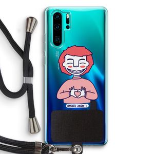 Hartje: Huawei P30 Pro Transparant Hoesje met koord