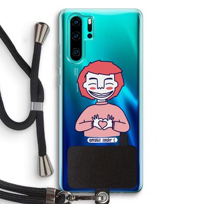 Hartje: Huawei P30 Pro Transparant Hoesje met koord