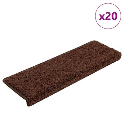 Trapmatten 20 st 65x21x4 cm Bruin Rechthoekige Rand