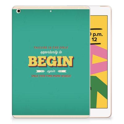 Apple iPad 10.2 | iPad 10.2 (2020) | 10.2 (2021) Back cover met naam Quote Begin Apple iPad 10.2 | iPad 10.2 (2020) | 10.2 (2021) Back cover met naam Quote Begin