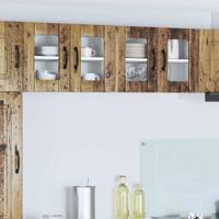 Keukenkast 2 pcs Oudhout 60 x 31 x 40 cm Bewerkt hout