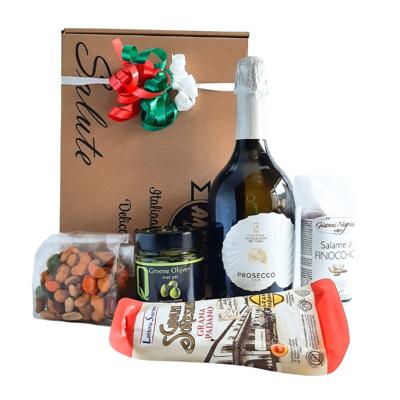 Borrelbox Italiaans (keuze uit witte of rode wijn of prosecco)